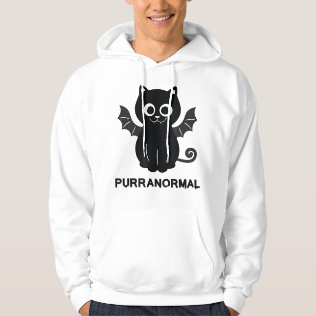 Moletom Gato Halloween Bat Purranormal Carro Paranormal (Frente)
