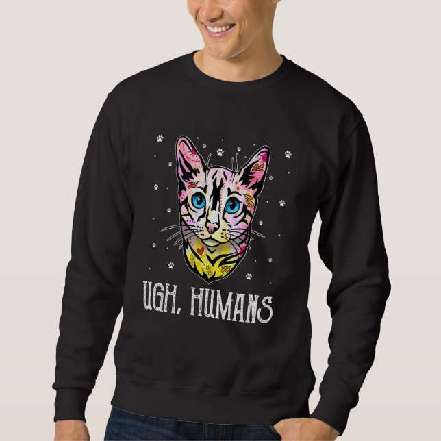Moletom Gato Humano Introduvertido Gatinho Antisocial Gato (Frente)