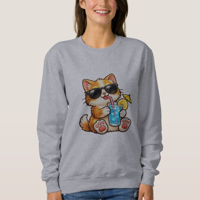 Moletom Gato Legal de Verão (Frente)