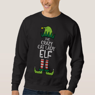 Moletom Gato Louco Lady Elf Correspondendo à família de Na
