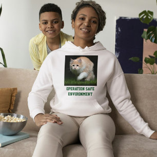 Moletom Gato Maine Coon em Cinza com Texto Verde Personali
