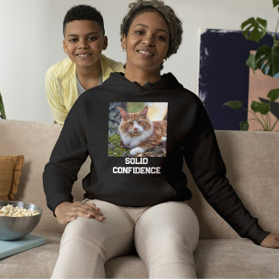 Moletom Gato Maine Coon Fofo Personalizado em Preto e Bran