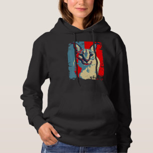 Moletom Gato meme Big Floppa Fofo Gato Caracal retrô angus