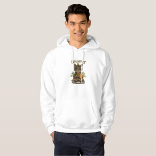 Moletom Gato Mestre Zen Engraçado Presente Gato Tabby Cinz