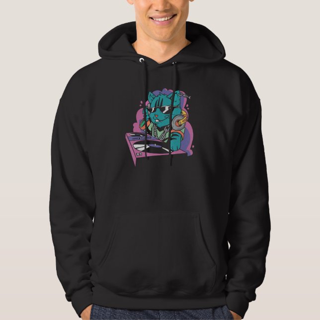 Moletom Gato na mesa de DJ (Frente)