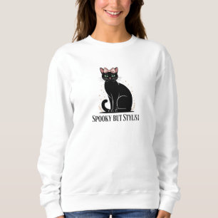 Moletom Gato Na moda preto do Dia das Bruxas