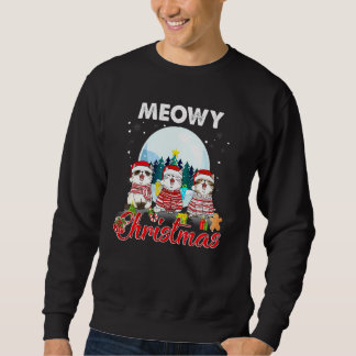 Moletom Gato Natal Meowy Catmas Chapéu Papai Noel Xmas Cri
