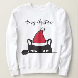 Moletom Gato Negro de Natal engraçado