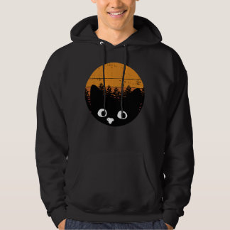 Moletom Gato Negro Funny Vintage Cat Retro Design
