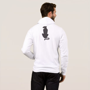 Moletom Gato Negro Silhouman branco Bella zip hoodie