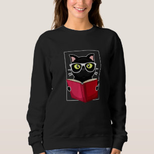 Moletom Gato-nerd Com Animais-Livro, Proprietário De Gatos