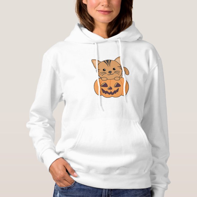 Moletom Gato No Dia Das Bruxas (Frente)