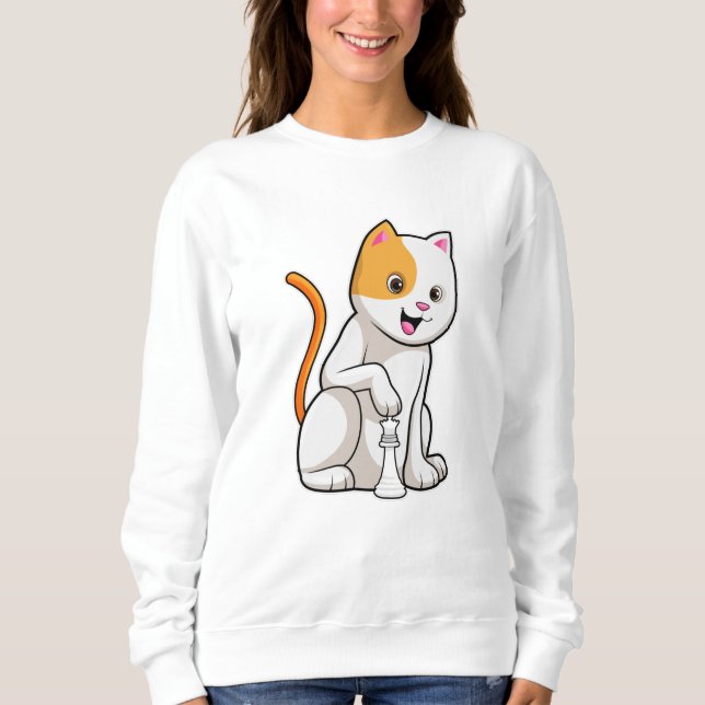 Moletom Gato no Xadrez com Peão de Xadrez (Frente)
