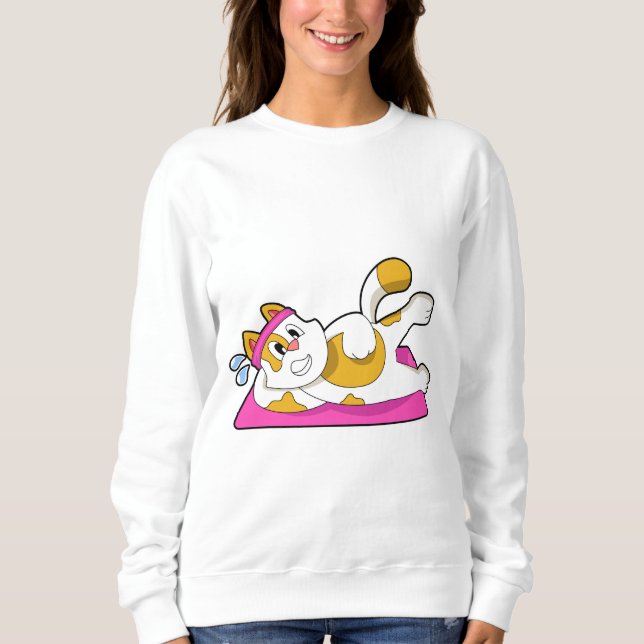 Moletom Gato no Yoga Esforço (Frente)