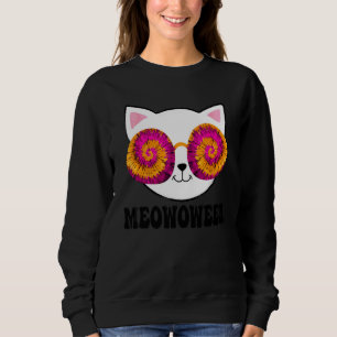 Moletom Gato O Dia das Bruxas Tinta Tingida Halloween Assu