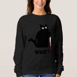 Moletom gato o que faca Sangrenta bruxa salpico de sangue 