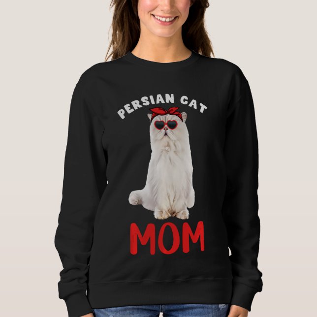 Moletom Gato Persa Mãe Mãe Gata Proprietária Engraçado Gat (Frente)