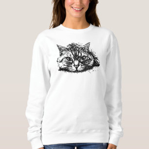 Moletom Gato Preto Branco Personalizado Gráfico da Mãe Fot
