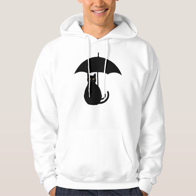 Moletom Gato Preto com Guarda-chuva (Frente)