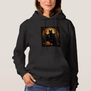 Moletom Gato Preto de Halloween Van Gogh Bruxa Kawaii Abób