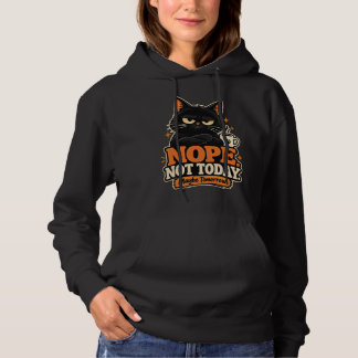 Moletom Gato Preto Engraçado Não Hoje Talvez Amanhã