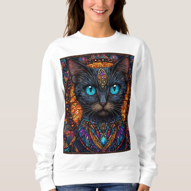 Moletom Gato preto fofo (Frente)