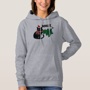 Moletom Gato Preto Que Gato De Natal Engraçado 