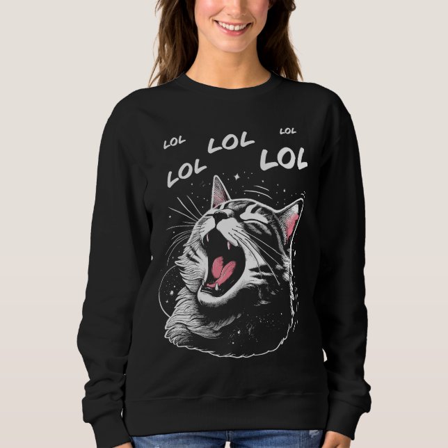 Moletom Gato Rindo LOL (Frente)