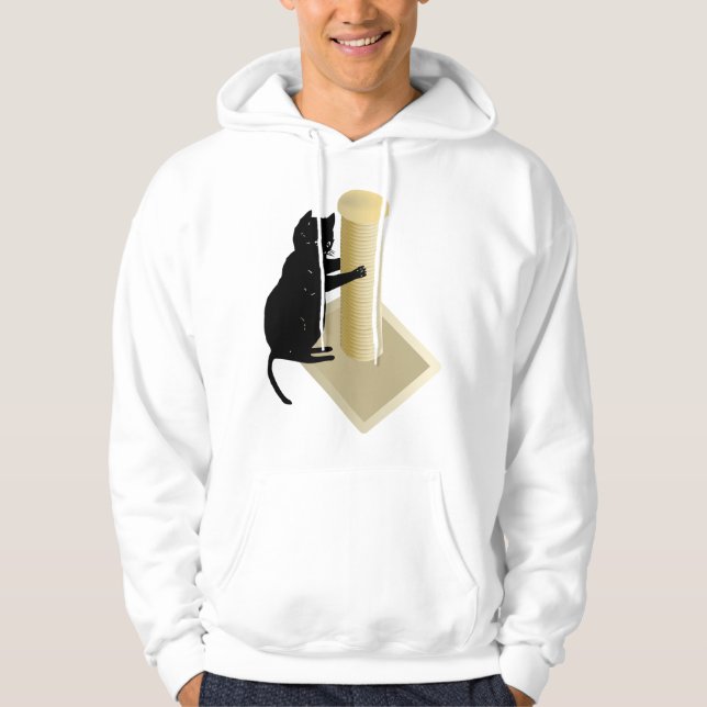 Moletom Gato Scratch Posto Mens Hoodie (Frente)