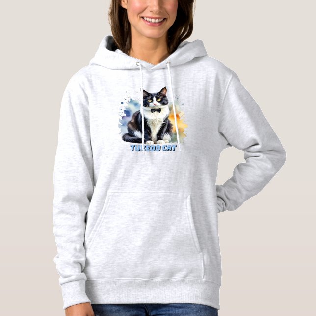 Moletom Gato Smoking Elegante (Frente)