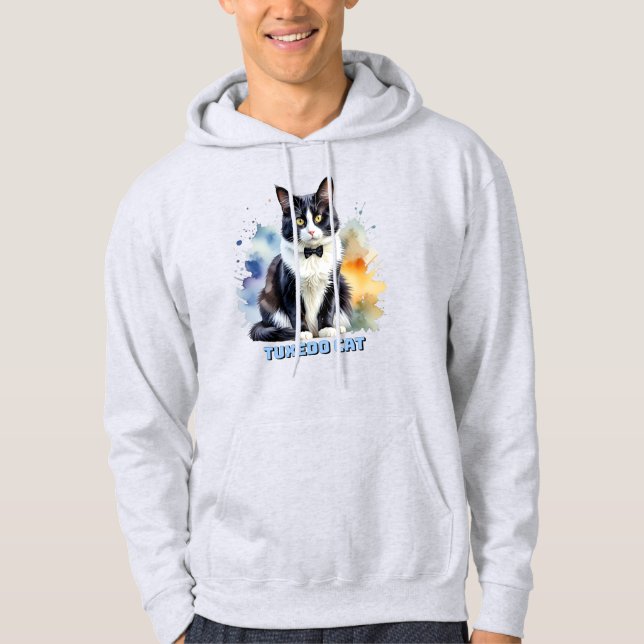Moletom Gato Smoking Elegante (Frente)