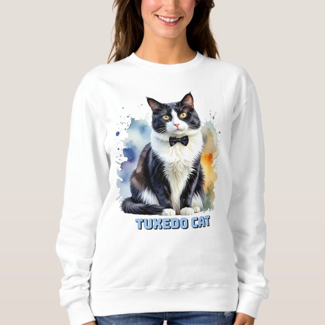 Moletom Gato Smoking Elegante (Frente)