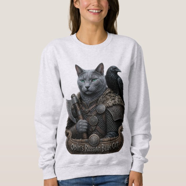 Moletom Gato Veterano Russian Blue Odin (Frente)