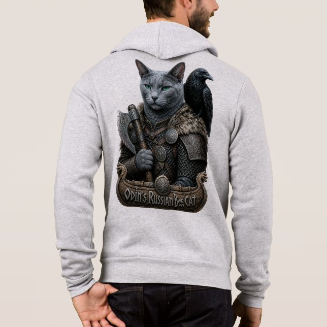 Moletom Gato Veterano Russian Blue Odin (Verso)