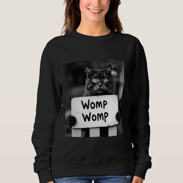 Moletom Gato Womp Womp Meme Divertido Gen Z Tendência (Frente)
