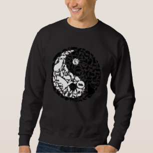 Moletom Gatos Chineses Símbolo Yin Yang Gato