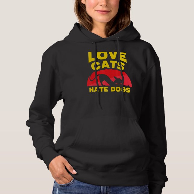 Moletom Gatos De Amor Odeiam Cães Pet Cat Animal (Frente)