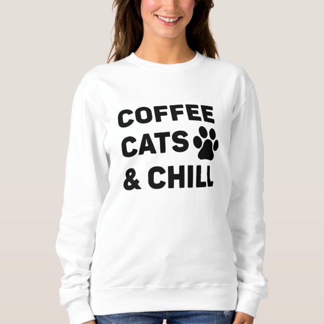 Moletom Gatos de Café & Relaxar (Frente)