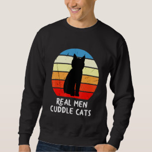 Moletom Gatos De Encosto Homens Verdadeiros - Pai De Gato