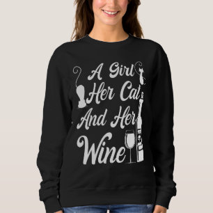 Moletom Gatos De Gato E De Roupa De Vinho Design