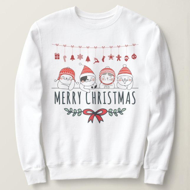Moletom Gatos de Natal (Frente do Design)
