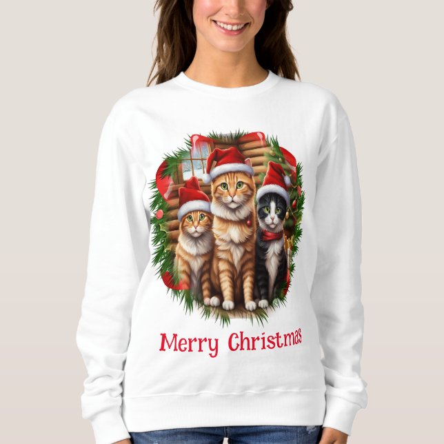 Moletom Gatos de Natal (Frente)