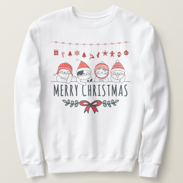 Moletom Gatos de Natal (Frente do Design)