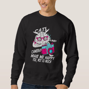 Moletom Gatos E Câmeras Me Fazem Feliz Com Você Não