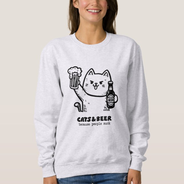 Moletom Gatos e cerveja 1 (Frente)