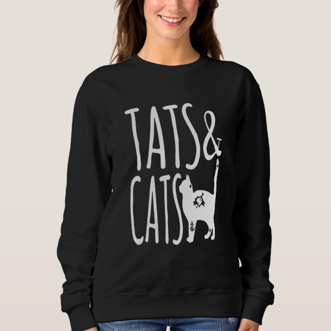 Moletom Gatos E Tatuagens Gatos (Frente)