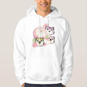 Moletom Gatos Kawaii Fofos com Fruta Exótica Mangostim