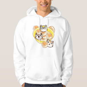 Moletom Gatos Kawaii Fofos e Tigela de Tofu