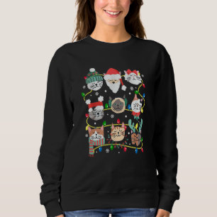 Moletom Gatos Luzes Para Todos Papais noeis Feliz Natal Pa