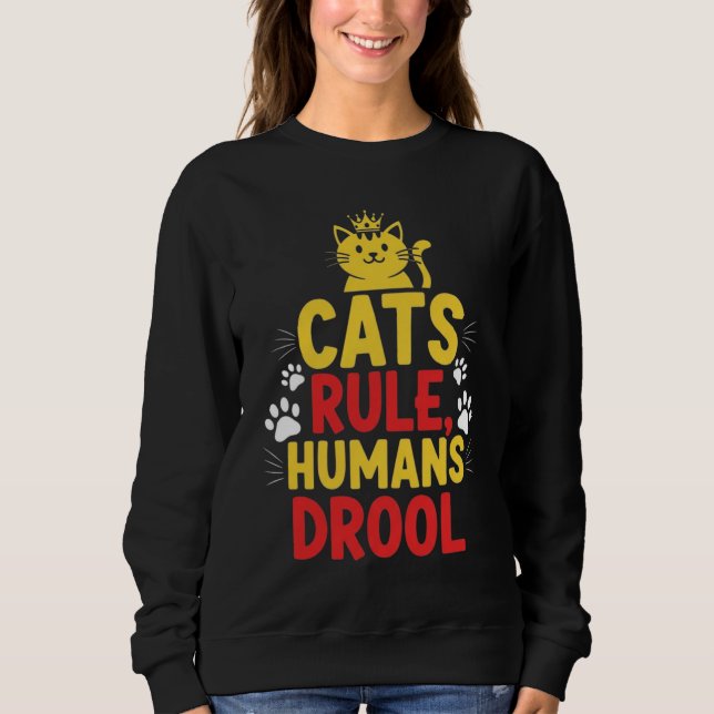 Moletom Gatos Mandam, Humanos Babam (Frente)